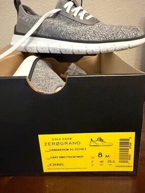 Cole Haan Black Shoe Box with Yellow Label